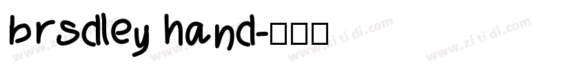 brsdley hand字体转换
